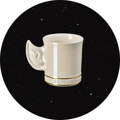 Le Creuset Star Trek Spock Ear Mug Pearlized Cr&egrave;me 400ml
